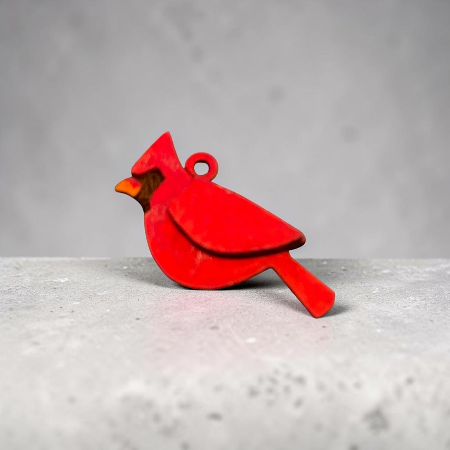 Cardinal earrings